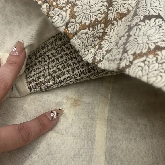 FREE PEOPLE NWT Corset Top Metallic Jacquard, Bronze Bead accents - Picture 8 of 9